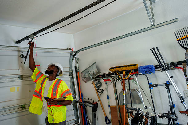 Professional Garage Door technician working in Charles City County County, VA